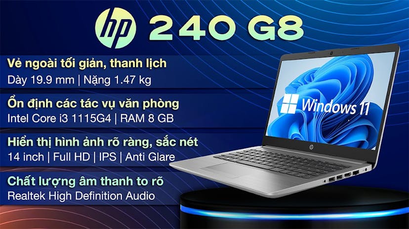 Laptop HP 240 G8 i3 1115G4/8GB/256GB/Win11 (6L1A1PA)